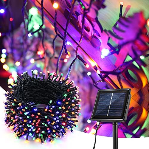 PhilzOps Solar Lichterkette Outdoor, 32M 300 LED Bunt Weihnachtsbeleuchtung Wasserdicht Solar Lichterkette Aussen mit 8 Modi für Partys Garten Balkon Terrasse Tor Bäume Errassen Hochzeiten Deko von PhilzOps