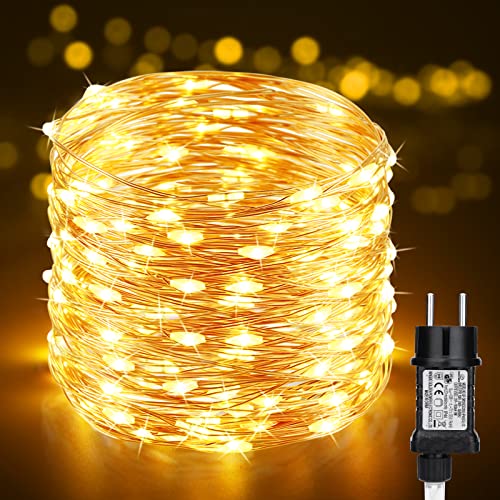 PhilzOps Weihnachten Lichterkette Draht, 20M 200 LED Kupferdraht Lichterkette Außen 8 Modi Wasserdicht Micro Weihnachtsbeleuchtung für Innen Weihnachtsbaum Hochzeit Balkon Party Zimmer Deko,Warmweiß PhilzOps Weihnachten Lichterkette Draht, 20M 200 LED Kupferdraht Lichterkette Außen 8 Modi Wasserdicht Micro Weihnachtsbeleuchtung für Innen Weihnachtsbaum Hochzeit Balkon Party Zimmer Deko,Warmweiß von PhilzOps