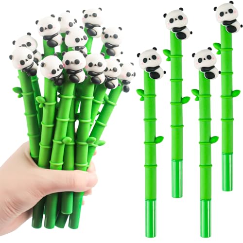 Phlognfy 20Pcs Panda Gel Stifte Set, Cartoon Panda Kugelschreiber, Kinder Schulsachen Set, Kindergeburtstag Geschenke, für Schule Bürobedarf von Phlognfy
