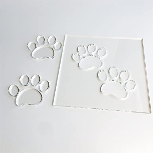Doppelte Pfotenabdruck-Schablone, klare Acrylschablone, Holzbearbeitungs-Frässchablone Doppelte Pfotenabdruck-Schablone, klare Acrylschablone, Holzbearbeitungs-Frässchablone von Phocaea