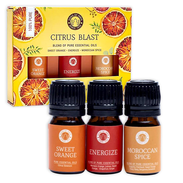 Ätherisches Öl-Set "Citrus Blast" zur Aromatherapie, 3x 5g von Phoenix Import