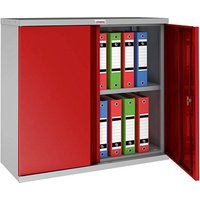 phoenix Stahlschrank SCL0891GRK grau, rot 91,5 x 37,0 x 83,0 cm, zerlegt von Phoenix