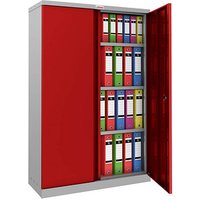 phoenix Stahlschrank SCL1491GRK grau, rot 91,5 x 37,0 x 140,0 cm, zerlegt von Phoenix