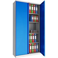 phoenix Stahlschrank SCL1891GBK grau, blau 91,5 x 37,0 x 183,0 cm, zerlegt von Phoenix