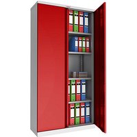 phoenix Stahlschrank SCL1891GRK grau, rot 91,5 x 37,0 x 183,0 cm, zerlegt von Phoenix