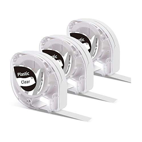 3X Phomemo P12/P12Pro/LT12 Etikettenband Compatible Label Tape Replacement for Phomemo P12/P12Pro/LT12 Clear Transparent LT Pastic Tape von Phomemo