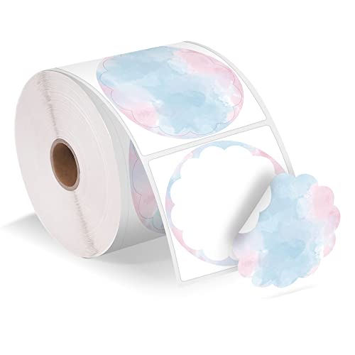 Phomemo 2'' Wellige thermische Etiketten, selbstklebende Blumen Aufkleber für Dankeskarte, Logo, Name, Preis, Adresse, QR Code, 500, blau-rosa Farbverlauf, Blau Rosa Gradient Phomemo 2'' Wellige thermische Etiketten, selbstklebende Blumen Aufkleber für Dankeskarte, Logo, Name, Preis, Adresse, QR Code, 500, blau-rosa Farbverlauf, Blau Rosa Gradient von Phomemo