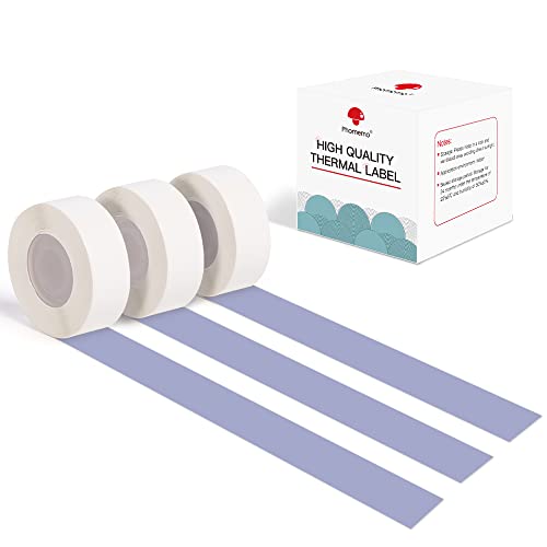 Phomemo D30 Continuous Label Tape Purple Label Tapes, thermische Etiketten für Küche, Dateien, Adresse, Geschenk und etc., 3 Rolls von Phomemo