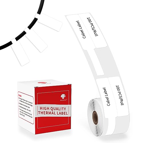 Phomemo Etiketten - M110 M120 M200 M220 M221 Etiketten, klebrige Schmuck-Etiketten, wasserdichte Kabel-Etiketten, Preis-Etiketten, thermische Etiketten, 25mm*38mm+40mm,100 Etiketten/Rolle, Weiß Phomemo Etiketten - M110 M120 M200 M220 M221 Etiketten, klebrige Schmuck-Etiketten, wasserdichte Kabel-Etiketten, Preis-Etiketten, thermische Etiketten, 25mm*38mm+40mm,100 Etiketten/Rolle, Weiß von Phomemo