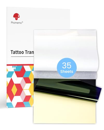 Phomemo M08F Tattoo-Transferpapier, Tattoo-Schablonenpapier für Tätowierungen, Kompatibel mit M08F TP81 Tattoo Drucker, A4 210x297mm, 35 Blatt Phomemo M08F Tattoo-Transferpapier, Tattoo-Schablonenpapier für Tätowierungen, Kompatibel mit M08F TP81 Tattoo Drucker, A4 210x297mm, 35 Blatt von Phomemo