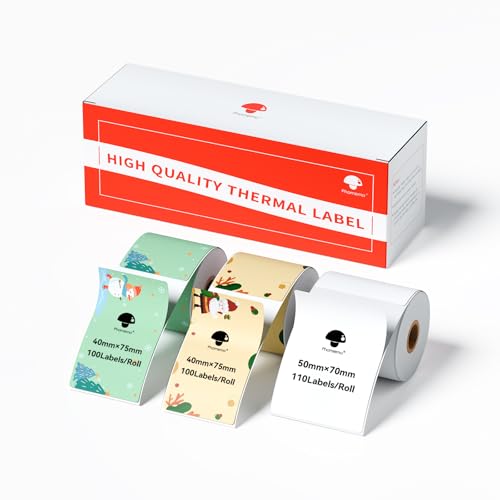 Phomemo M110/M120 Label Printer Labels, 1 roll 50x70mm and 2 Rolls 40x75mm Self-Adhesive Direct Thermal Labels Printer Label Paper for Phomemo M110/M120/M220/M200 Phomemo M110/M120 Label Printer Labels, 1 roll 50x70mm and 2 Rolls 40x75mm Self-Adhesive Direct Thermal Labels Printer Label Paper for Phomemo M110/M120/M220/M200 von Phomemo