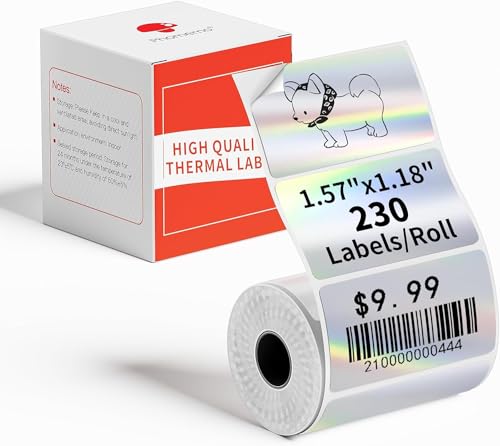 Phomemo M110 Etiketten, 40mm*30mm selbstklebende Thermo-Etiketten, Kompatibel mit M110/M120/M220/M221/M200, 230St./Rolle, Farbige Laser Etiketten Phomemo M110 Etiketten, 40mm*30mm selbstklebende Thermo-Etiketten, Kompatibel mit M110/M120/M220/M221/M200, 230St./Rolle, Farbige Laser Etiketten von Phomemo