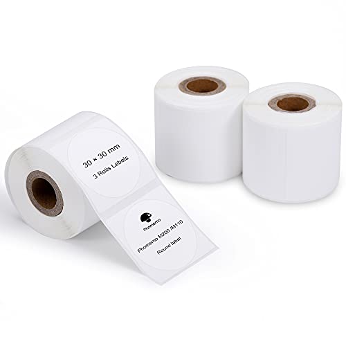 3 Rolle Phomemo M110 Rundes Etikett,selbstklebendes Thermoetikett,für Phomemo M200 M110 M120 M220, 30x30 mm (1,18 ”x 1,18”) Namensschild,Produktetikett,200 Etiketten/Rolle,(3 Rolle rundes Etikett) 3 Rolle Phomemo M110 Rundes Etikett,selbstklebendes Thermoetikett,für Phomemo M200 M110 M120 M220, 30x30 mm (1,18 ”x 1,18”) Namensschild,Produktetikett,200 Etiketten/Rolle,(3 Rolle rundes Etikett) von Phomemo