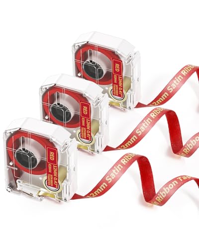 Phomemo M950 M960 Satinband-Etikettenbänder x 3 - Kompatibel mit Brother P-Touch M Bänder MK231 M-K231 M231,12mm x 2m,Gold auf Rot Kompatibel mit Brother PT-M95 PT-85 PT-70BM PT-90 PT-65 von Phomemo