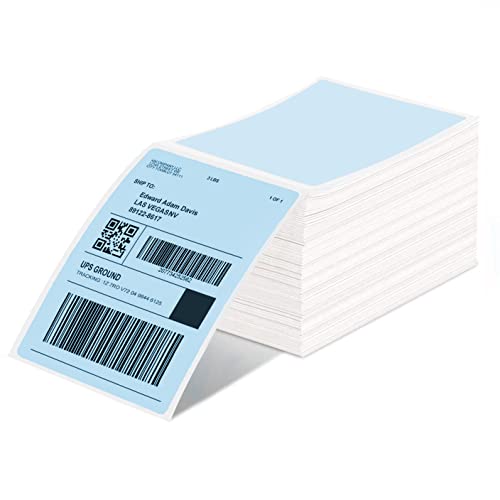 Phomemo Versandaufkleber 4×6 DHL Etiketten, Thermopapier Versandetiketten für Labeldrucker Wasserfester Etiketten Papier (blau 500 Stück) von Phomemo