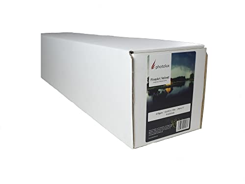 Photolux FineArt Velvet 270 gsm Matt Fotopapier in Premiumqualität 24 Zoll (0,610x15m) 1 Rolle von Photolux