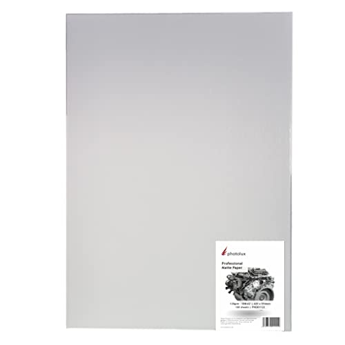 Photolux Professional Matte Paper 120 gsm Fotopapier in Premiumqualität DIN A2 (420x594mm) 100 Blatt von Photolux