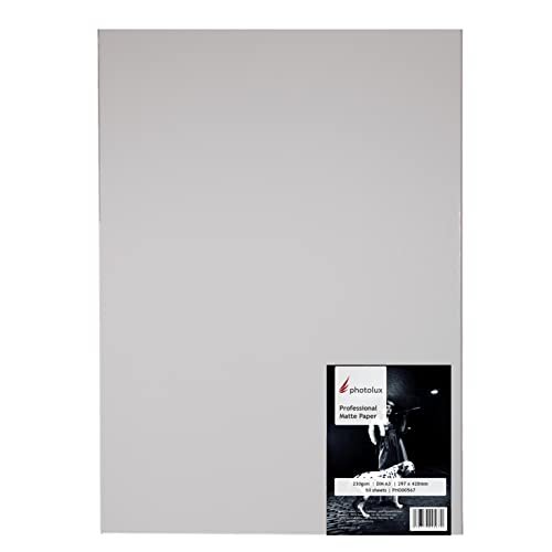 Photolux Professional Matte Paper 230 gsm Fotopapier (297x420 (50Bl), Millimeter) von Photolux