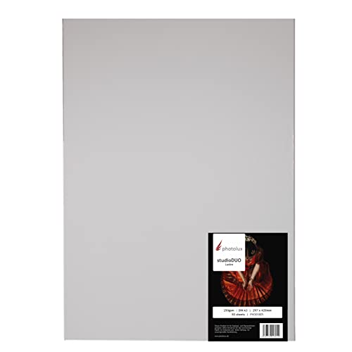 Photolux studioDUO Lustre 250 gsm, beidseitig bedruckbar Fotopapier in Premiumqualität DIN A3 (297x420mm) 50 Blatt von Photolux