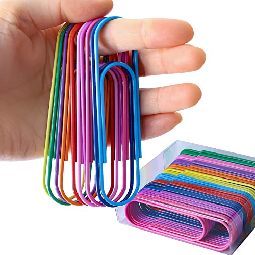 Bunt Büroklammern Groß 100mm, Photway 40 Stück Helle Vinylbeschichtete Jumbo Büroklammer für Papiere Schule Bürobedarf Bunt Büroklammern Groß 100mm, Photway 40 Stück Helle Vinylbeschichtete Jumbo Büroklammer für Papiere Schule Bürobedarf von Photway
