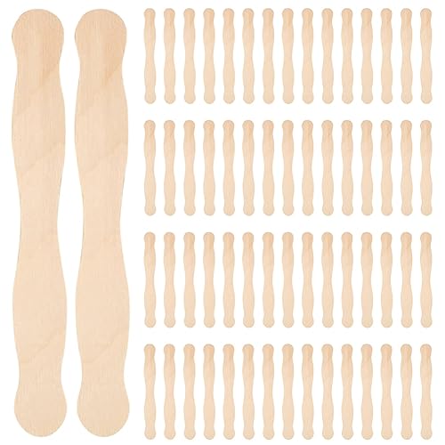 Phyachelo 8-Fächergriffe oder Holzspatel oder Farbmischpaket mit 100 Bastel-Eisstäbchen für DIY-Bastelzubehör-Set von Phyachelo