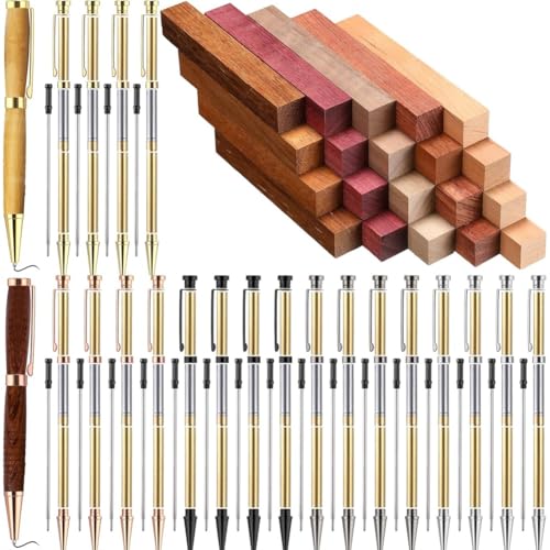 Projektversorgungen für Woodturning 20 Sets mit 7 mm Slimline -Stiftkits für Drehmaschinen -DIY -Handwerkspaket von Phyachelo