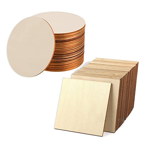 40 Stück Natürliche Holzscheiben, Runde Quadrate Unbehandelte Holzquadrate, Unvollendete Bastelholzplatten Holzplatten zum Basteln Holzscheiben Unbehandelt für Holzhandwerk Brandmalerei DIY 40 Stück Natürliche Holzscheiben, Runde Quadrate Unbehandelte Holzquadrate, Unvollendete Bastelholzplatten Holzplatten zum Basteln Holzscheiben Unbehandelt für Holzhandwerk Brandmalerei DIY von Piacolnic