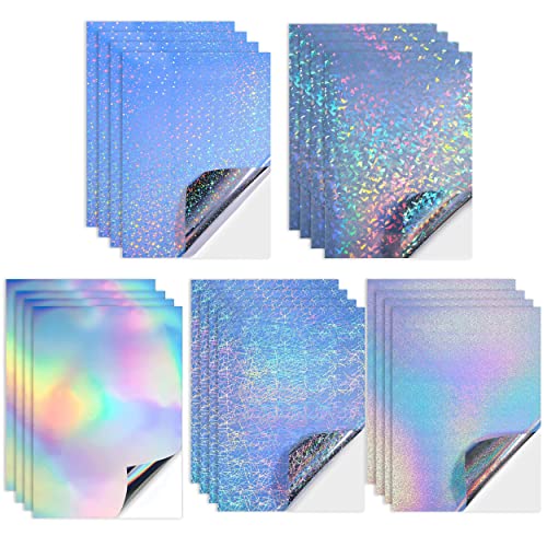 Holographische Aufkleber Papier, 20 Blatt 5 Styles A4 Druckbare Klare Vinyl Aufkleber Papier, Schnell Trocknen Rainbow Selbstklebend Aufkleber für Laser und Tintenstrahldrucker DIY Aufkleber Holographische Aufkleber Papier, 20 Blatt 5 Styles A4 Druckbare Klare Vinyl Aufkleber Papier, Schnell Trocknen Rainbow Selbstklebend Aufkleber für Laser und Tintenstrahldrucker DIY Aufkleber von Piacolnic