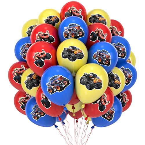 Geburtstag Latex-Ballon-Dekorationen für Boy's Elaborate Birthday Party, 42 Stück Latexballons, Truck Luftballons, Geburtstagsdeko Autos Themed Party von Pianocean