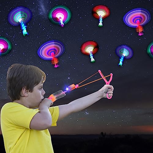 Piashow 12 STK LED Leuchtspielzeug Partyartikel, Fliegendes Spielzeug Party Set, LED Licht Erstaunliches Hubschrauber, Mitgebsel Kindergeburtstag Gastgeschenke Set Weihnachten Geschenke von Piashow