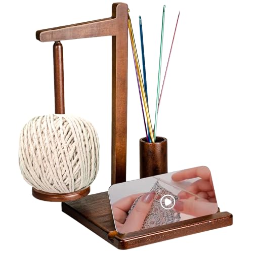 Piashow Wollabwickler, Garnrollenhalter, 360° Drehbar Multifunktionaler Wollabwickler Holz, Magnetische Anziehung WollknäUelhalter, Wolle Aufwickler mit Aufbewahrung und Handyhalter Piashow Wollabwickler, Garnrollenhalter, 360° Drehbar Multifunktionaler Wollabwickler Holz, Magnetische Anziehung WollknäUelhalter, Wolle Aufwickler mit Aufbewahrung und Handyhalter von Piashow