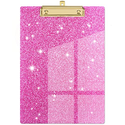 Piasoenc Acryl Klemmbretter, Mode Glitter Klemmbrett, Standard Letter Größe Klemmbrett, A4 Größe 12,5 "x 9", Cute Konfetti Klemmbretter für Frauen, Rose Gold Desk Bürobedarf und Zubehör Piasoenc Acryl Klemmbretter, Mode Glitter Klemmbrett, Standard Letter Größe Klemmbrett, A4 Größe 12,5 "x 9", Cute Konfetti Klemmbretter für Frauen, Rose Gold Desk Bürobedarf und Zubehör von Piasoenc