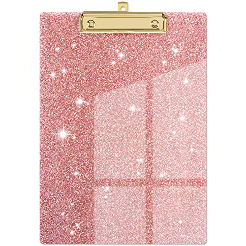 Piasoenc Acryl Klemmbretter, Mode Glitter Klemmbrett, Standard Letter Größe Klemmbrett, A4 Größe 12,5 "x 9", Cute Konfetti Klemmbretter für Frauen, Rose Gold Desk Bürobedarf und Zubehör Piasoenc Acryl Klemmbretter, Mode Glitter Klemmbrett, Standard Letter Größe Klemmbrett, A4 Größe 12,5 "x 9", Cute Konfetti Klemmbretter für Frauen, Rose Gold Desk Bürobedarf und Zubehör von Piasoenc