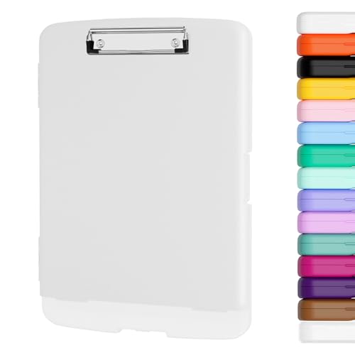 Piasoenc Klemmbrett mit Lagerung, Lagerung Klemmbretter mit Stifthalter und A4 Legal Papier Ordner, Heavy Duty Kunststoff, Folio & Side-Opening, Low Profile Clip, für Lehrer, Juristen,Weiß Piasoenc Klemmbrett mit Lagerung, Lagerung Klemmbretter mit Stifthalter und A4 Legal Papier Ordner, Heavy Duty Kunststoff, Folio & Side-Opening, Low Profile Clip, für Lehrer, Juristen,Weiß von Piasoenc