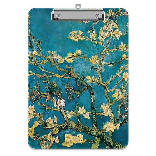 Piasoenc Kunststoff Klemmbrett, Niedliche dekorative Klemmbretter, 31,5 x 22,5 CM, A4 Standard Letter Größe hart Klemmbrett mit Metall-Clip, Büro Klemmbretter für Studenten, Büro, Aprikosenblüte Piasoenc Kunststoff Klemmbrett, Niedliche dekorative Klemmbretter, 31,5 x 22,5 CM, A4 Standard Letter Größe hart Klemmbrett mit Metall-Clip, Büro Klemmbretter für Studenten, Büro, Aprikosenblüte von Piasoenc