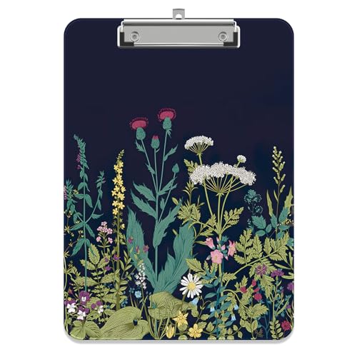 Piasoenc Kunststoff Klemmbrett, Niedliche dekorative Klemmbretter, 31,5 x 22,5 CM, A4 Standard Letter Größe hart Klemmbrett mit Metall-Clip, Büro Klemmbretter für Studenten, Büro, Unkraut Piasoenc Kunststoff Klemmbrett, Niedliche dekorative Klemmbretter, 31,5 x 22,5 CM, A4 Standard Letter Größe hart Klemmbrett mit Metall-Clip, Büro Klemmbretter für Studenten, Büro, Unkraut von Piasoenc
