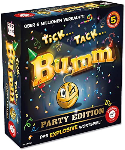 Piatnik 6483 Tick Tack Bumm Party-Edition des Spieleklassikers | ab 12 Jahren geeignet | Das Explosive Wortspiel | Denken, Schlagfertigkeit und Vorstellungsvermögen sind gefordert, Mehrfarbig Piatnik 6483 Tick Tack Bumm Party-Edition des Spieleklassikers | ab 12 Jahren geeignet | Das Explosive Wortspiel | Denken, Schlagfertigkeit und Vorstellungsvermögen sind gefordert, Mehrfarbig von Piatnik