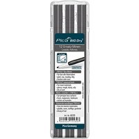 Pica Big Dry For All 6030 Bleistiftminen für Zimmermannsbleistift mit Druckmechanismus grau 2B 2,0 - 5,0 mm, 12 St. von Pica