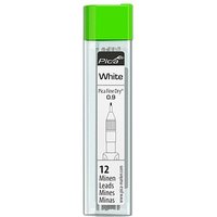 Pica Fine Dry 7032 Ersatzminen für Tieflochmarker-Bleistift weiß 0,9 mm, 12 St. von Pica