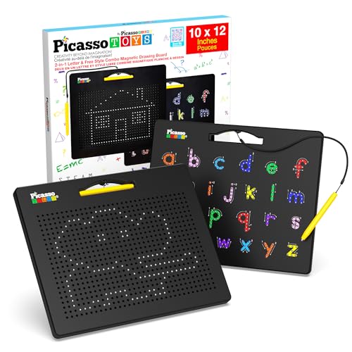 PicassoTiles 2-in-1 doppelseitiges magnetisches Zeichenbrett Kleinbuchstaben und Freestyle-Schreiblesung Spielbrett 12 x 10 Zoll großes Magnet-Tablet-Pad offenes STEAM-Lernspielset PTB04 PicassoTiles 2-in-1 doppelseitiges magnetisches Zeichenbrett Kleinbuchstaben und Freestyle-Schreiblesung Spielbrett 12 x 10 Zoll großes Magnet-Tablet-Pad offenes STEAM-Lernspielset PTB04 von PicassoTiles