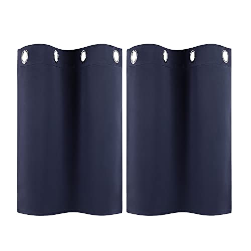 PiccoCasa 2er Set Gardine für Küche Polyester Scheibengardine Kurzgardine Blickdicht Kleine Gardine Navy Blau 46H x 74B cm PiccoCasa 2er Set Gardine für Küche Polyester Scheibengardine Kurzgardine Blickdicht Kleine Gardine Navy Blau 46H x 74B cm von PiccoCasa