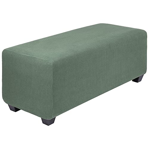 PiccoCasa Hochelastischer Polsterhocker mit elastischem Boden, weicher Überzug aus Jacquardstoff mit kleinen Karos, rechteckiger Aufbewahrungshockerbezug, Möbelbezüge, XL, Spargel PiccoCasa Hochelastischer Polsterhocker mit elastischem Boden, weicher Überzug aus Jacquardstoff mit kleinen Karos, rechteckiger Aufbewahrungshockerbezug, Möbelbezüge, XL, Spargel von PiccoCasa