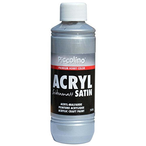 Acrylfarbe Silber 250ml zum Malen - seidenmatt - Piccolino Acrylmalfarbe für Hobby & Künstlerbedarf Acrylfarbe Silber 250ml zum Malen - seidenmatt - Piccolino Acrylmalfarbe für Hobby & Künstlerbedarf von Piccolino