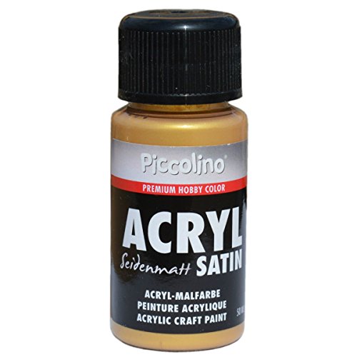 Acrylfarbe gold 50ml zum Malen - seidenmatt - PICCOLINO Acryl Satin Acrylmalfarbe für Hobby & Künstlerbedarf Acrylfarbe gold 50ml zum Malen - seidenmatt - PICCOLINO Acryl Satin Acrylmalfarbe für Hobby & Künstlerbedarf von Piccolino