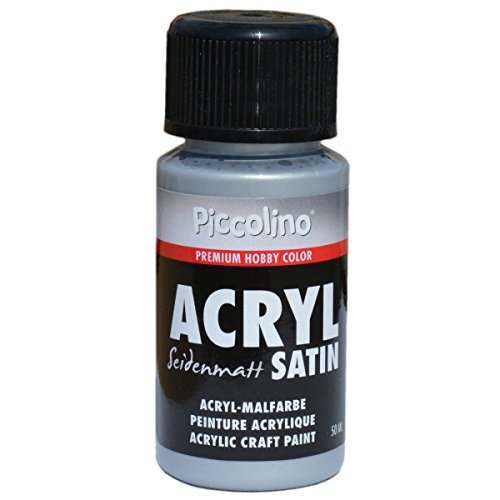 Acrylfarbe silber 50ml zum Malen - seidenmatt - PICCOLINO Acryl Satin Acrylmalfarbe für Hobby & Künstlerbedarf Acrylfarbe silber 50ml zum Malen - seidenmatt - PICCOLINO Acryl Satin Acrylmalfarbe für Hobby & Künstlerbedarf von Piccolino