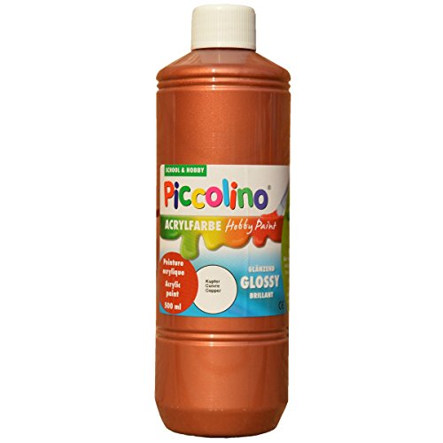 Glänzende Acrylfarbe Piccolino Hobby Paint, Kupfer 500ml Flasche von Piccolino