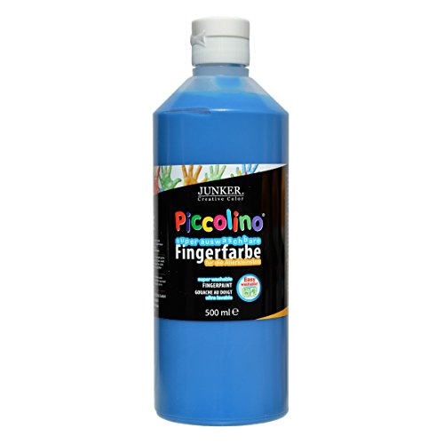 Piccolino Fingerfarbe 500ml Blau, super auswaschbar & abwaschbar von Piccolino