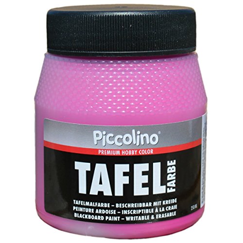 Tafelfarbe Pink 250ml - Piccolino Tafellack bunt für Holz, Karton, Wand von Piccolino