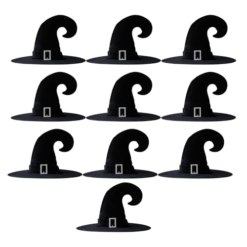 10 Stück Halloween Hexenhut Bequeme Maskeraden Party Kopfbedeckungen Weicher Stoff Zauberer Kostüm Zubehör 10 Stück Halloween Hexenhut Bequeme Maskeraden Party Kopfbedeckungen Weicher Stoff Zauberer Kostüm Zubehör von Piceioep
