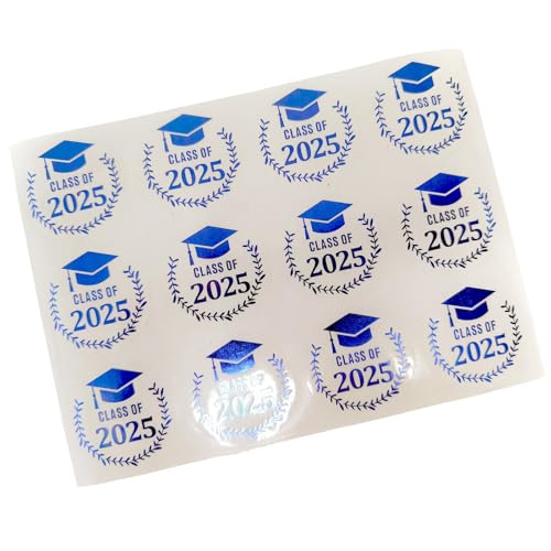 120 Stück Goldfolien-Aufkleber für Abschlusshut, 40 mm, selbstklebende PET-Aufkleber, wasserabweisend, Versiegelungsetiketten für Siegel, Umschläge, Karten von Piceioep